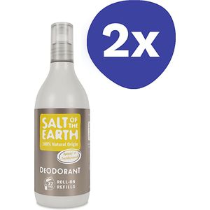 Salt of the Earth Deodorant Roll-on Refill - Amber & Sandelhout (2x 525ml)