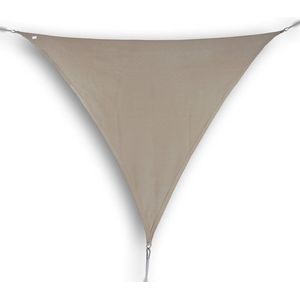 Schaduwdoek - Waterdoorlatend - Driehoek - Gelijke zijden - 5x5x5 m - Zonnedoek - Taupe