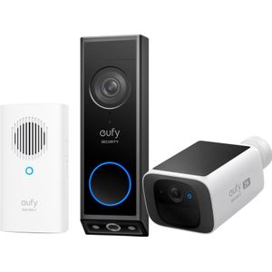 Eufy Video Doorbell E340 met Chime + Eufy Solocam S220 Solar