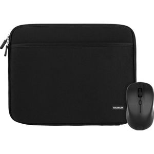 BlueBuilt Laptophoes breedte 30 cm 12-13 inch Zwart + Nexum Draadloze muis