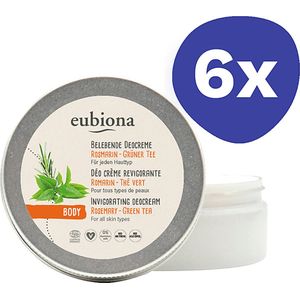 Eubiona Verfrissende Deocreme Rozemarijn en Groene Thee (6x 50ml)