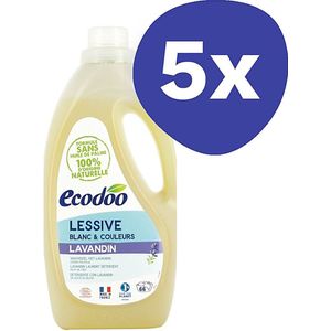Ecodoo Vloeibaar Wasmiddel Geconcentreerd Lavendel (66 wasbeurten) (5x 2L)
