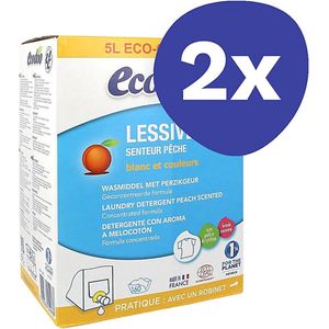 Ecodoo Vloeibaar Wasmiddel Geconcentreerd Perzik Bag In Box (160 wasbeurten) (2x 5L)