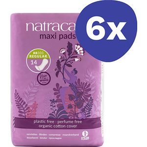 Natracare Maandverband Maxi - Regular (6x 14 stuks)