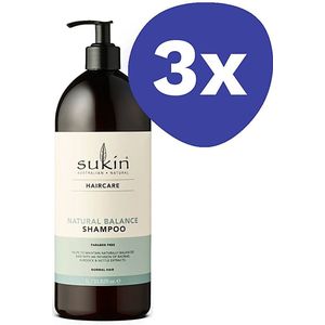 Sukin Natural Balance Shampoo (3x 1L)