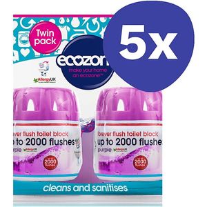 Ecozone Blijvend Toilet Blok 2000 - Indigo Duo Pack (5x 2 stuks)