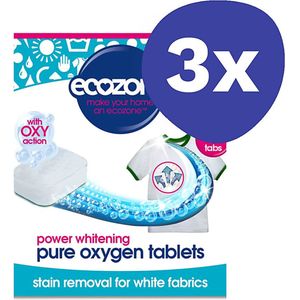 Ecozone Pure Oxygen Whitener Vlekverwijderaar Tabletten Witte Was (3x 48 stuks)