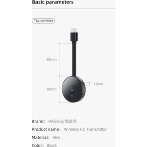 Hagibis - Zender en Ontvanger - HDMI - Draadloos - Adapter - Extender - Monitor - Projector - Laptop - 1080P - Full HD - 50 Meter