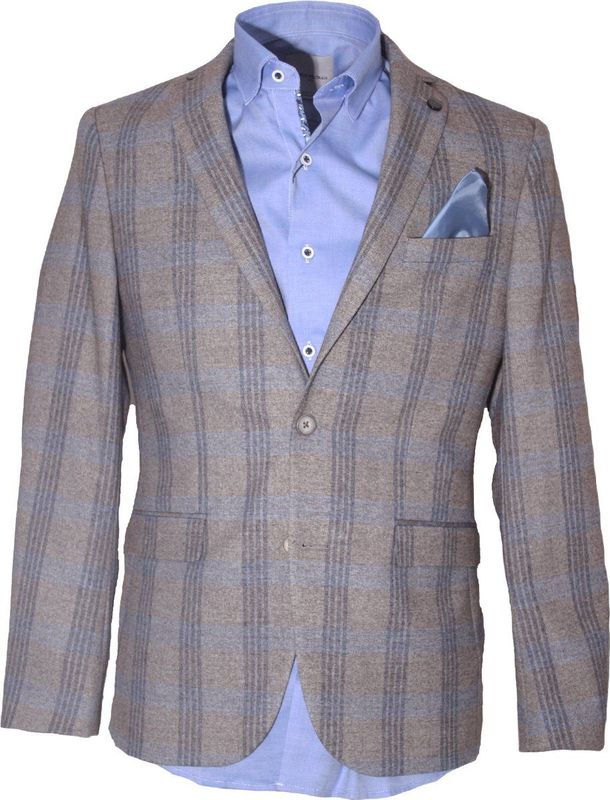 Carter & Davis - Colbert - Geruit - Stretchstof - Modern Fit