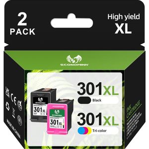 301 Inktcartridges Combo Pack, Inkt 301 Gereserveerd voor HP 301XL Inktcartridges, 301 Patronen Zwart en Kleur voor HP Deskjet 1050 1510 2050 Officejet 2620 2622. 4630 4632 Envy 4500 5530