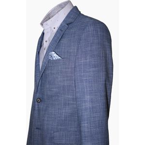 Carter & Davis - Casual Colbert - Blauw - Polyester - 2628-8425