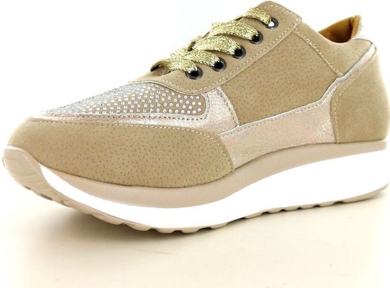 Hafjes - Modena - Sneaker - Taupe - Synthetisch materiaal