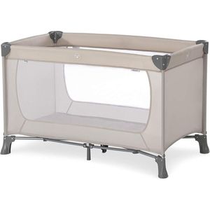 campingbedje 120 x 60 cm vanaf geboorte tot 15 kg, 3-delig campingbedje met draagtas, kantelbestendig - beige