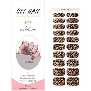 Gel Nail Wraps – Gel Nagel Wraps – Gel Nail Stickers – Gel Nagel Folie - UV lamp – Leopard