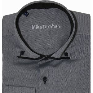 Mike Turnham - Heren Overhemd - Lange Mouwen - Contrast Rand - 67% Katoen/33% Polyester