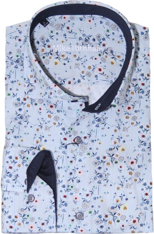 Mike Turnham - 5025-1456 - Gebloemd Shirt - Heren - Lange Mouwen - 100% Katoen