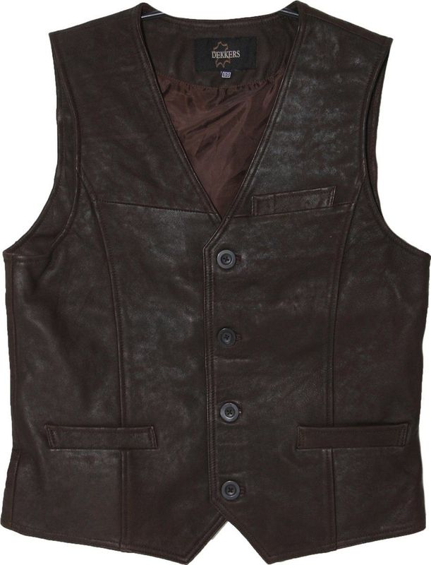 Dekkers - Gilet - Heren - Lamsleder - Modern Fit