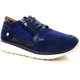 Hafjes Modena Blauw Sneaker met rits