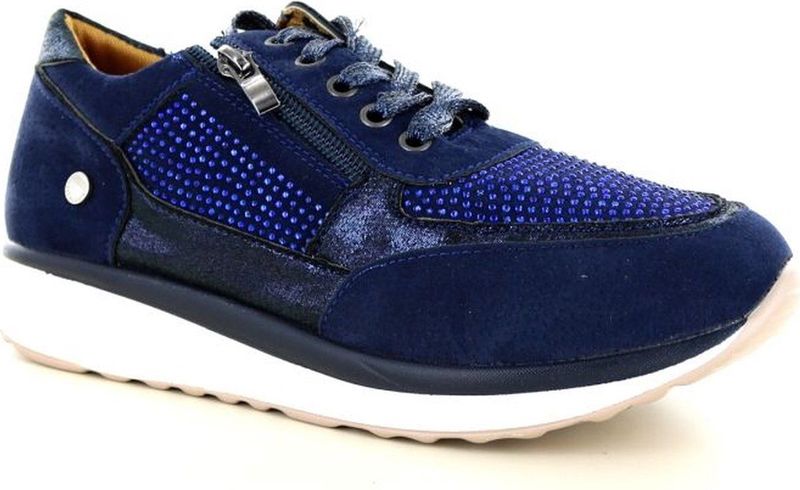 Hafjes Modena Blauw Sneaker met rits