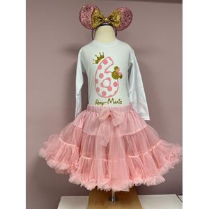 Verjaardag outfit-minnie-verjaardag setje-themafeest-fotoshoot-6 jaar-zesde verjaardag-feestkleding verjaardag-verjaardag kleedje meisje-verjaardagjurk-kinder verjaardag outfit-set Dottie (mt 122/128)