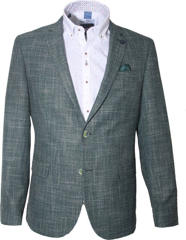 Carter & Davis - Casual Colbert - Heren - Groen - Polyester