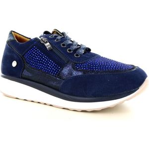 Hafjes Modena Blauw Sneaker met rits