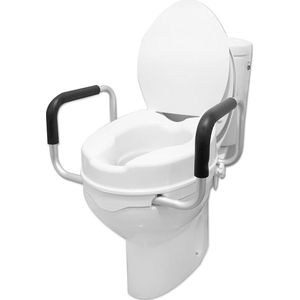 Toiletverhoger - Toiletverhoger met Armleuningen - Verhoger van WC - 10CM Verhoging - Toiletbril Lifter