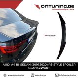 AUDI A4 B9 Sedan (2016-2020) RS-Style Spoiler Glans Zwart