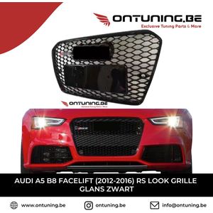 Audi A5 B8 Facelift (2012-2016) RS Look Grille Glans Zwart