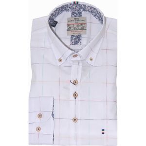 Dario Beltran - Overhemd - Geruit - 100% Katoen - Lange Mouwen - Modern Fit