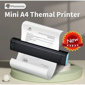 THcom - Printer - Thermische Printer - Draagbaar - Draadloos - Zwart/Blauw - Foto Printer