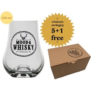 KANARS Whisky Glazen en Karaf Set, Kristallen Whisky Decanter 750 ml met 4 Whiskyglas 320 ml voor Cognac, Wodka, Whisky, Scotch, Martini, Cocktails, Set van 5 Stuks, Mooie Geschenkdoos