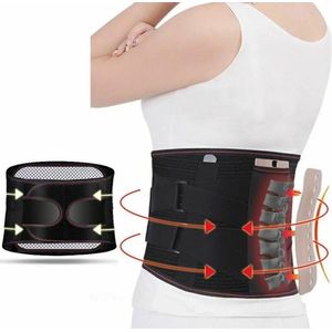 Verstelbare Toermalijn Zelfopwarmende Magnetische Therapie Taille Riem - Rug- en Lendensteun Brace