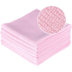 Koreaanse Microvezel doeken microfiber PRIME LOOP 320 gsm polijstdoeken wax car detailing 40X40cm - ongeëvenaarde kwaliteit, pink