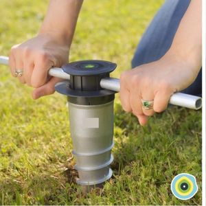 VERANKERINGSVOET uit aluminium, die uit de grond komt - Multi-terreinen, te schroeven of vast te metselen - Quick Fixation System