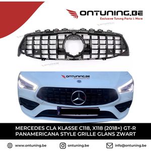Mercedes CLA Klasse C118, X118 (2018+) GT-R Panamericana Style Grill Glans Zwart