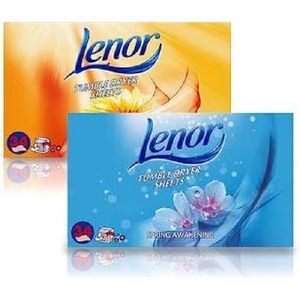 Lenor Droogtrommeldoekjes Aprilfris + Zomerbries 2x 34 stuks