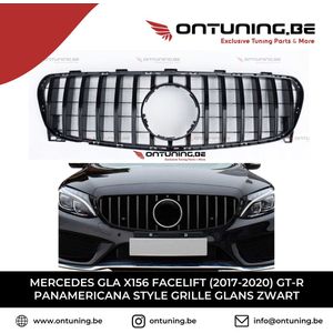 Mercedes GLA X156 Facelift (2017-2020) GT-R Panamericana Style Grill Glans Zwart