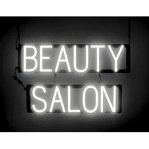 BEAUTY SALON - Lichtreclame Neon LED bord verlicht | SpellBrite | 61 x 38 cm | 6 Dimstanden - 8 Lichtanimaties | Reclamebord neon verlichting