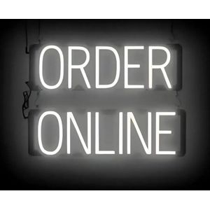 ORDER ONLINE - Lichtreclame Neon LED bord verlicht | SpellBrite | 53 x 38 cm | 6 Dimstanden - 8 Lichtanimaties | Reclamebord neon verlichting