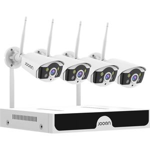 B.O.S. CCTV - Beveiligingscamera set met 4 Cameras Outdoor Buiten - Home Security Camera Systeem - Wifi Camera Set - Beveiligingscamera - 4 Camera’s - Nachtzicht - Motion Detector