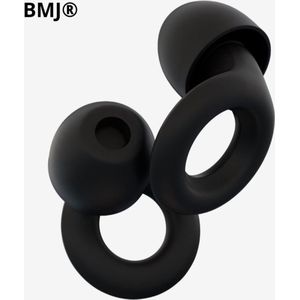 BMJ® Oordoppen voor Slapen - Loop Earplugs Quiet - Reizen - Overprikkeling - Loop Earplugs - Zwart - SNR 26 dB Demping - Oordopjes voor Geluidsdemping - Festival Oordopjes - Herbruikbare Gehoorbescherming - Silicone voor Slaap en Gevoeligheid - 8 Dop