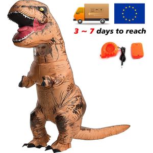 B.O.S.- Sinterklaas- Kerstmis T-rex Dinosaurus kostuum - Met Opblaas Pomp - Dinosaurus pak - Dino pak volwassenen - Carnaval