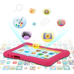PRITOM 7 Inch Kids Tablet Quad Core Android 10 32GB WiFi Bluetooth Educatieve Software geïnstalleerd