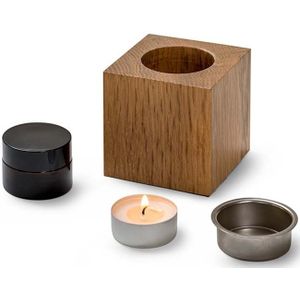 Petributes - Eternity Kaarshouder - Massief Eikenhout - Glazen Miniurn