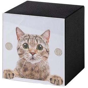 Metalen Photocube Katten Urn Matzwart Small (1 liter)