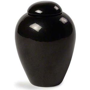 Porseleinen Dieren Urn Serenity Small Black (0.37 liter)