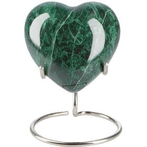 Elegance Hart Dieren Urn Green Marble, inclusief Standaard (0.1 liter)