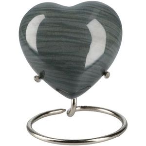 Huisdier Hart Urn Dark Marble, inclusief Standaard (0.1 liter)