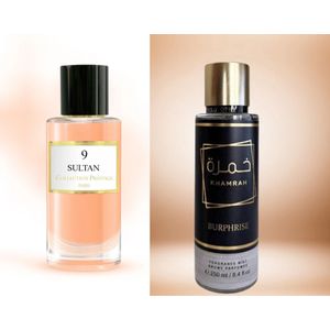 Collection Prestige 9 - Sultan (50ml) + Khamrah Brume (250ml)